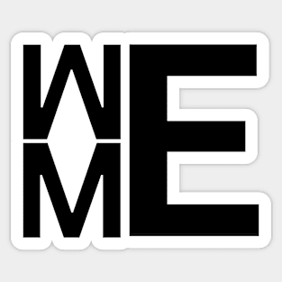 We and Me logo- Vintage Summer Sticker